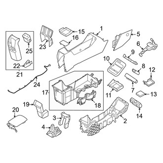 Hyundai OE - Console (With Column Shift), (Limited)