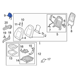 Hyundai OE - Front Right Headrest