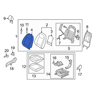 Hyundai OE - Front Right Seat Back Cushion Cover