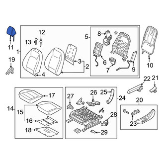 Hyundai OE - Front Right Headrest
