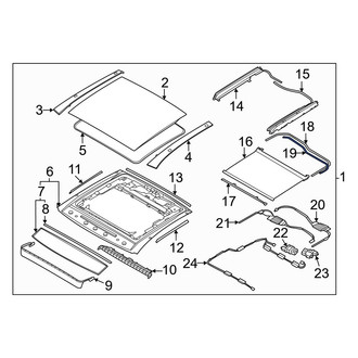 Hyundai OE - Left Sunroof Cover Guide