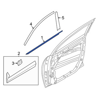 Hyundai OE - Front Right Door Belt Molding