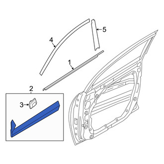 Hyundai OE - Front Left Door Molding