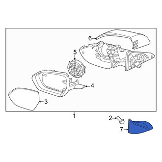 Hyundai OE - Front Right Inner Door Mirror Cover