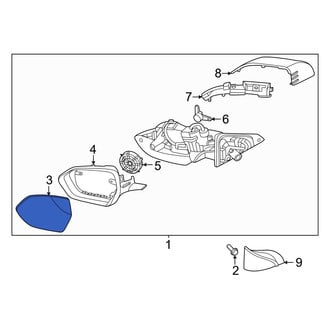 Hyundai OE - Front Left Door Mirror Glass