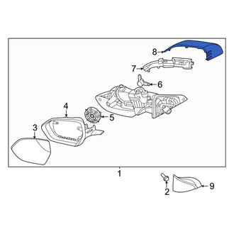 Hyundai OE - Front Right Outer Door Mirror Cover