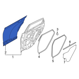 Hyundai OE - Rear Right Outer Door Outer Panel