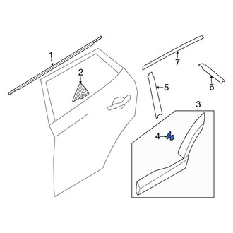 Hyundai OE - Door Molding Clip
