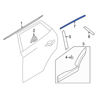 Hyundai OE - Rear Right Upper Black Out Tape