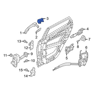 Hyundai OE - Rear Right Exterior Door Handle Cover