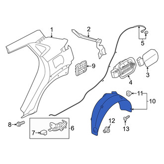 Hyundai OE - Rear Right Quarter Panel Splash Shield