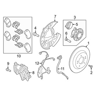 Hyundai OE - Rear Suspension - Brake Components (Limited / N Line / SE / SEL)