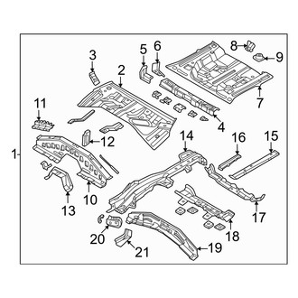 Hyundai OE - Rear Body & Floor - Floor & Rails