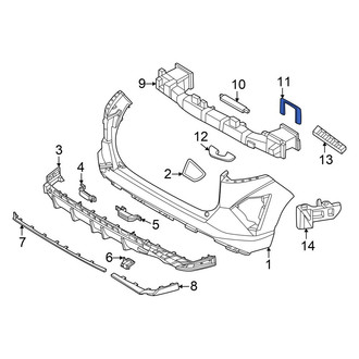 Hyundai OE - Rear Left Bumper Impact Bar Bracket