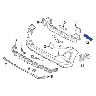 Hyundai OE - Rear Right Inner Bumper Guide