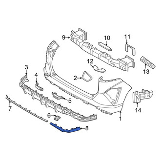 Hyundai OE - Rear Right Bumper Trim