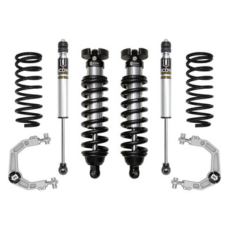 ICON® - 0"-3" x 1" Billet UCA Stage 2 Front and Rear Suspension Lift Kit