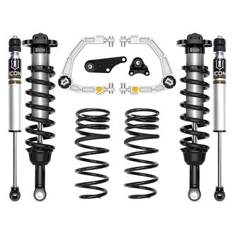 ICON® - 1.25"-3" x 1.25"-3" Billet UCA Stage 2 With Triple Rate Spring Front and Rear Suspension Lift Kit