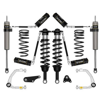 ICON® - 1.25"-3" x 1.25"-3" Billet UCA Stage 4 With Triple Rate Spring Front and Rear Suspension Lift Kit