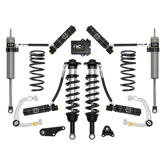 ICON® - 1.25"-3" x 1.25"-3" Billet UCA Stage 6 With Triple Rate Spring Front and Rear Suspension Lift Kit