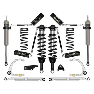 ICON® - 1.25"-3" x 1.25"-3" Billet UCA Stage 7 With Triple Rate Spring Front and Rear Suspension Lift Kit