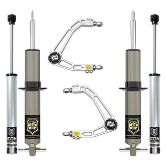 ICON® - 2.375"-3.75" x 2" Billet UCA Stage 2 Front and Rear Suspension Lift Kit
