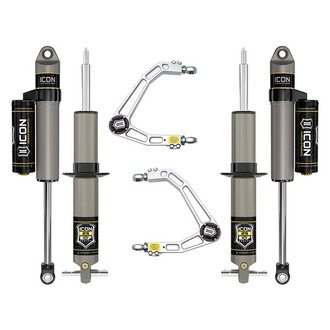 ICON® - 2.375"-3.75" x 2" Billet UCA Stage 3 Front and Rear Suspension Lift Kit