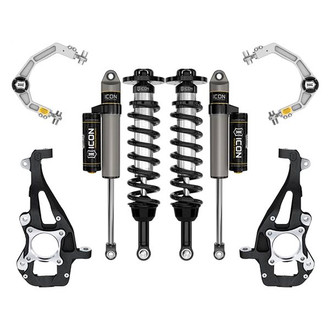 ICON® - 3.5"-4.5" x 3.5"-4.5" Billet UCA Stage 2 Front and Rear Suspension Lift Kit