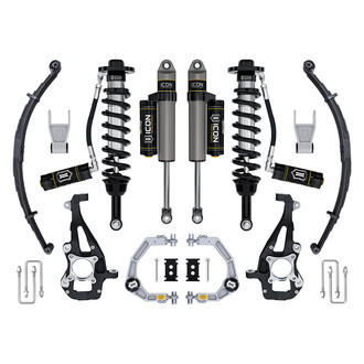 ICON® - 3.5"-4.5" x 1.5"-3.5" Billet UCA Stage 3 Front and Rear Suspension Lift Kit