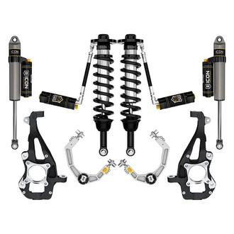 ICON® - 3.5"-4.5" x 3.5"-4.5" Billet UCA Stage 4 Front and Rear Suspension Lift Kit