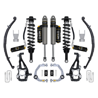 ICON® - 3.5"-4.5" x 1.5"-3.5" Billet UCA Stage 4 Front and Rear Suspension Lift Kit