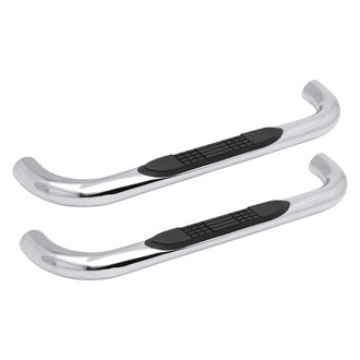 Iconic Accessories® - 3" Cab Length Polished Round Tube Step Bars