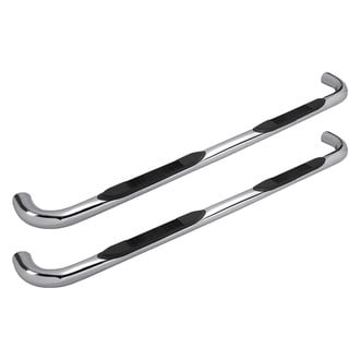 Iconic Accessories® - 3" Cab Length Polished Round Tube Step Bars
