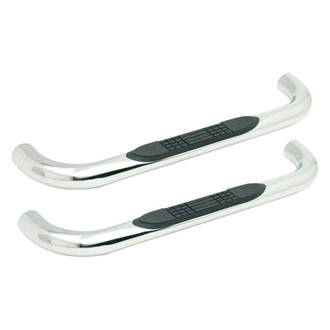 Iconic Accessories® - 3" Cab Length Polished Round Tube Step Bars