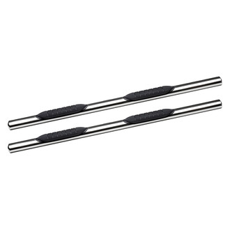 Iconic Accessories® - 4" Cab Length Polished Oval Straight Step Bars