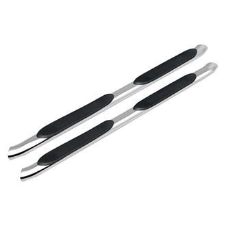 Iconic Accessories® - 4" Cab Length Polished Oval Tube Step Bars with 30 Degree Bend