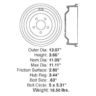 iD Select® - Rear Brake Drum