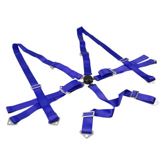 iD Select® - 6-Point 2" Seat Belt with Camlock Adjuster, Blue