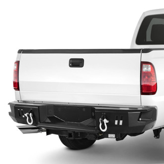 iD Select® - Full Width Black Powder Coated Rear HD Bumper