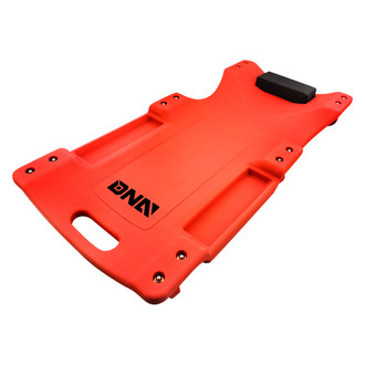 iD Select® - 350 lb 40" x 4" Red Blow Molded Creeper with Tool Tray