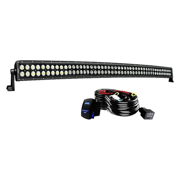 iD Select® - 52" 300W Curved Dual Row Combo Spot/Flood Beam LED Light Bar, with Wiring Kit, Full Set