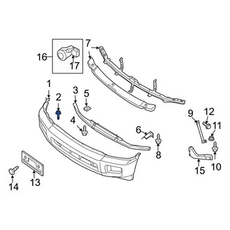 Infiniti OE - Front Bumper Cover Retainer
