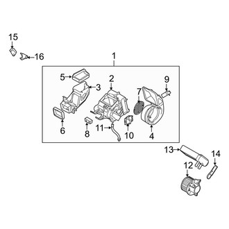 Infiniti OE - Air Conditioner & Heater - Evaporator Components (Rear A/C)
