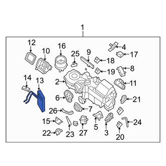 Infiniti OE - Rear HVAC Heater Core