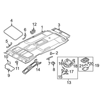 Infiniti OE - Roof - Interior Trim (With Sunroof)