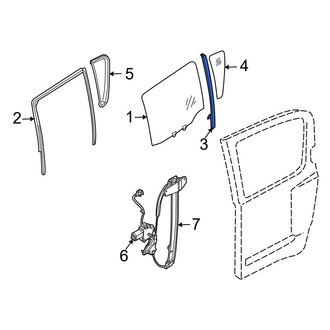 Infiniti OE - Right Door Window Division Bar