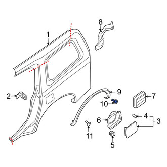 Infiniti OE - License Plate Light Panel Screw
