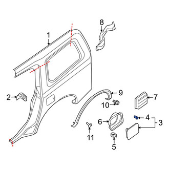 Infiniti OE - Fuel Door Bumper