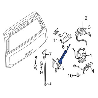 Infiniti OE - Rear Liftgate Latch Control Rod