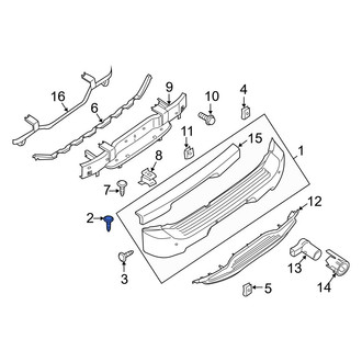 Infiniti OE - Rear Bumper Cover Retainer